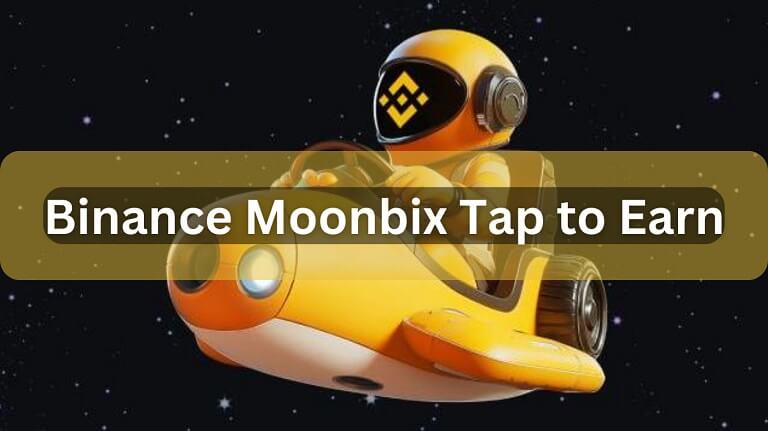 Player earning crypto rewards in Binance's Moonbix Tap to Earn game