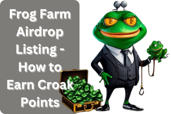 Frog Farm airdrop rewards for players earning Croak points in a P2E game